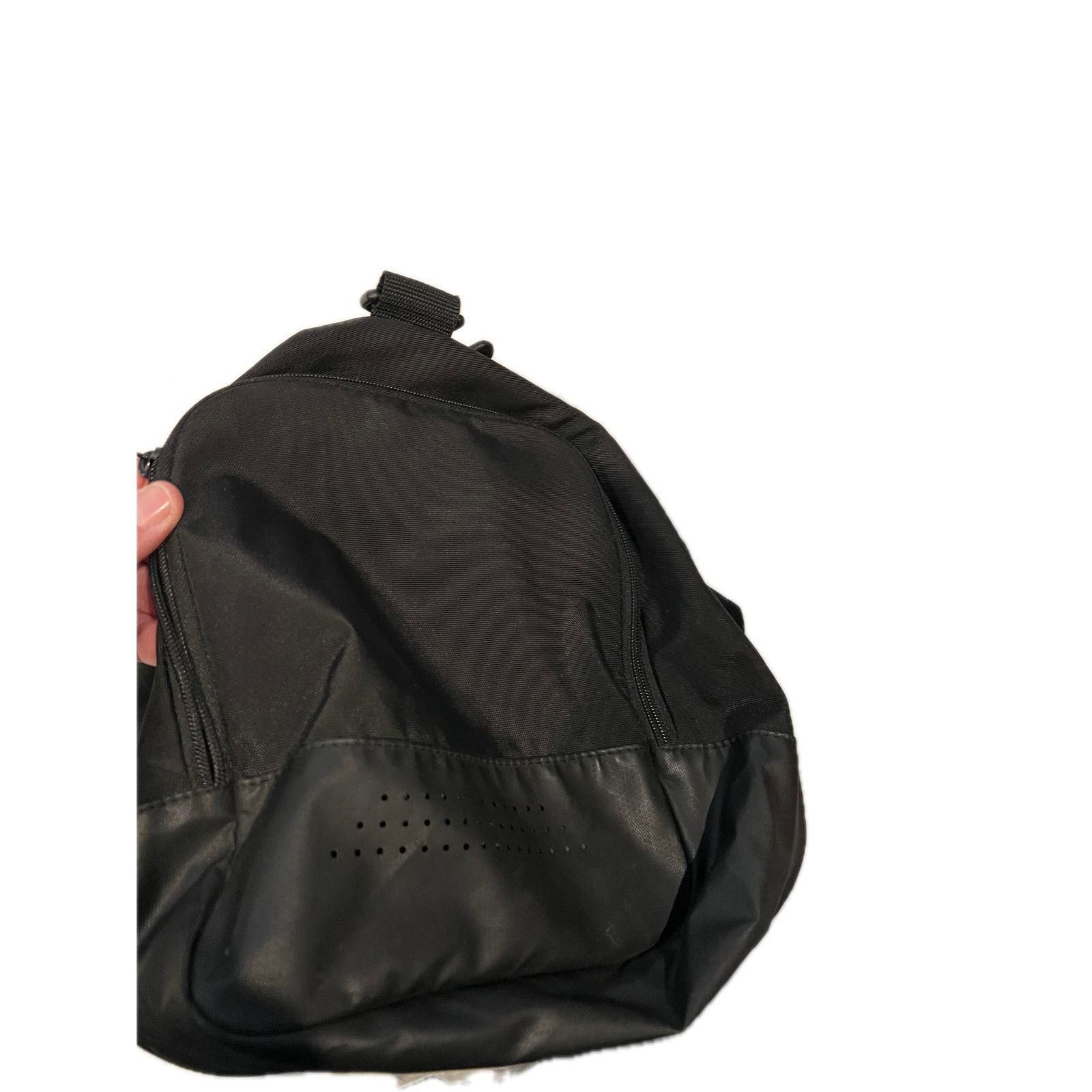 Adidas Adidas Faux Leather Medium 18"x12"x10" Black Duffel Gym Bag Size ONE SIZE - 5 Thumbnail
