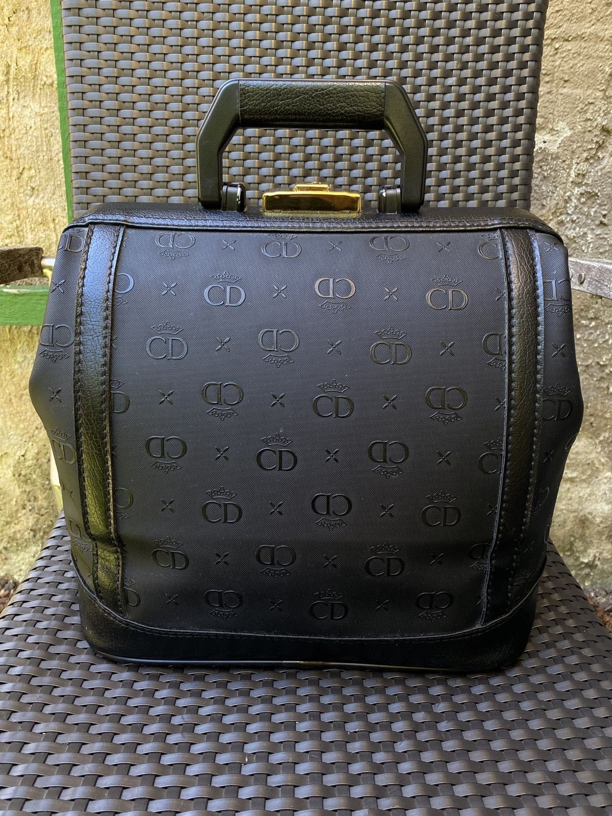 Vintage Vintage Christian Dior CD Travel Cosmetic Case Bag 1970s Size ONE SIZE - 4 Thumbnail