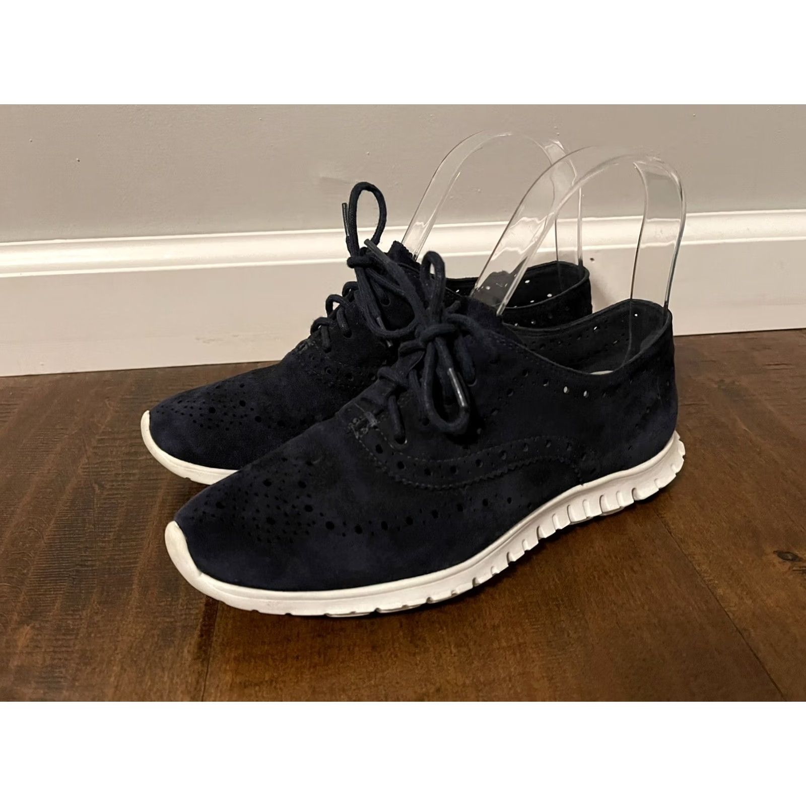 Cole Haan Cole Haan Zerogrand OS Navy Blue Suede Dress Sneakers Shoes D44805 Women's 5B Size S / US 4 / IT 40 - 4 Thumbnail