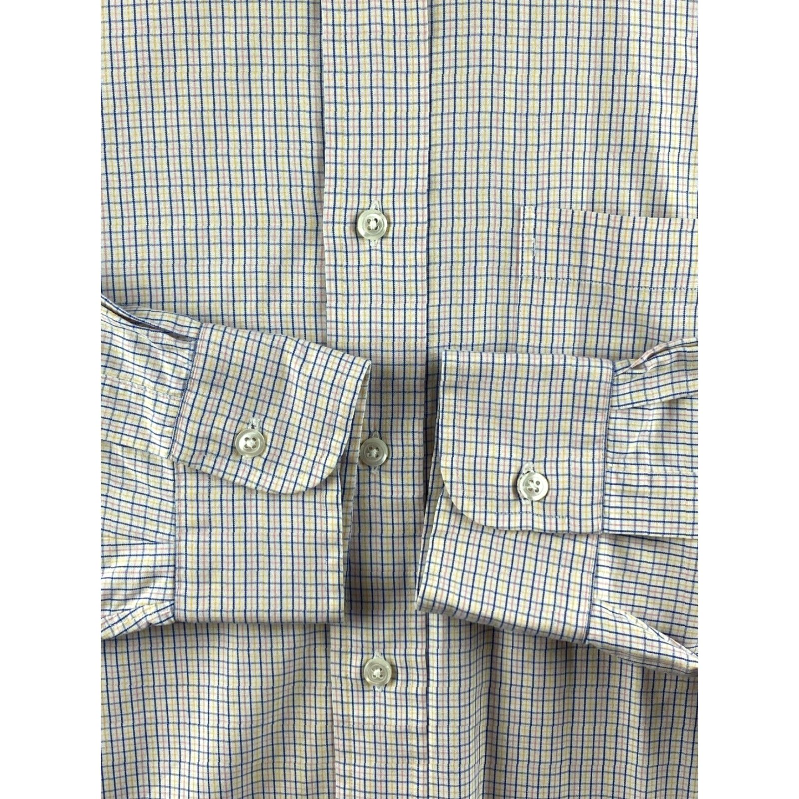 Lands' End Lands' End Button-Up Shirt Mens 16.5-34 Multicolor Long Sleeve Check Plaid Shirt Male Regular Casual All Seasons Modern Shirt Size US L / EU 52-54 / 3 - 6 Thumbnail
