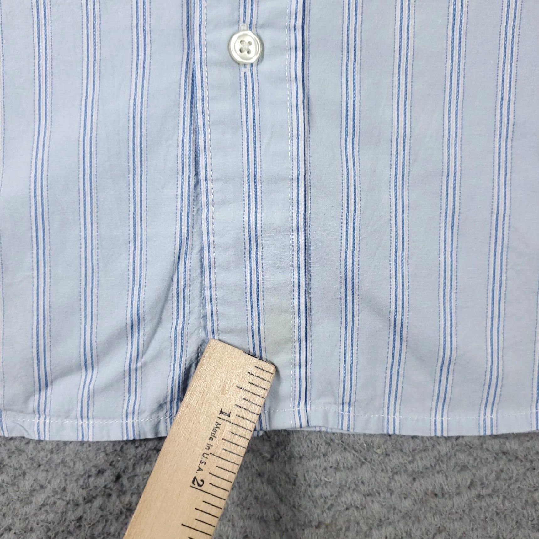 American Eagle Outfitters American Eagle Outfitters Shirt Mens Large Blue Striped Button Up Short Sleeve Casual Formal Workwear Size US L / EU 52-54 / 3 - 3 Thumbnail