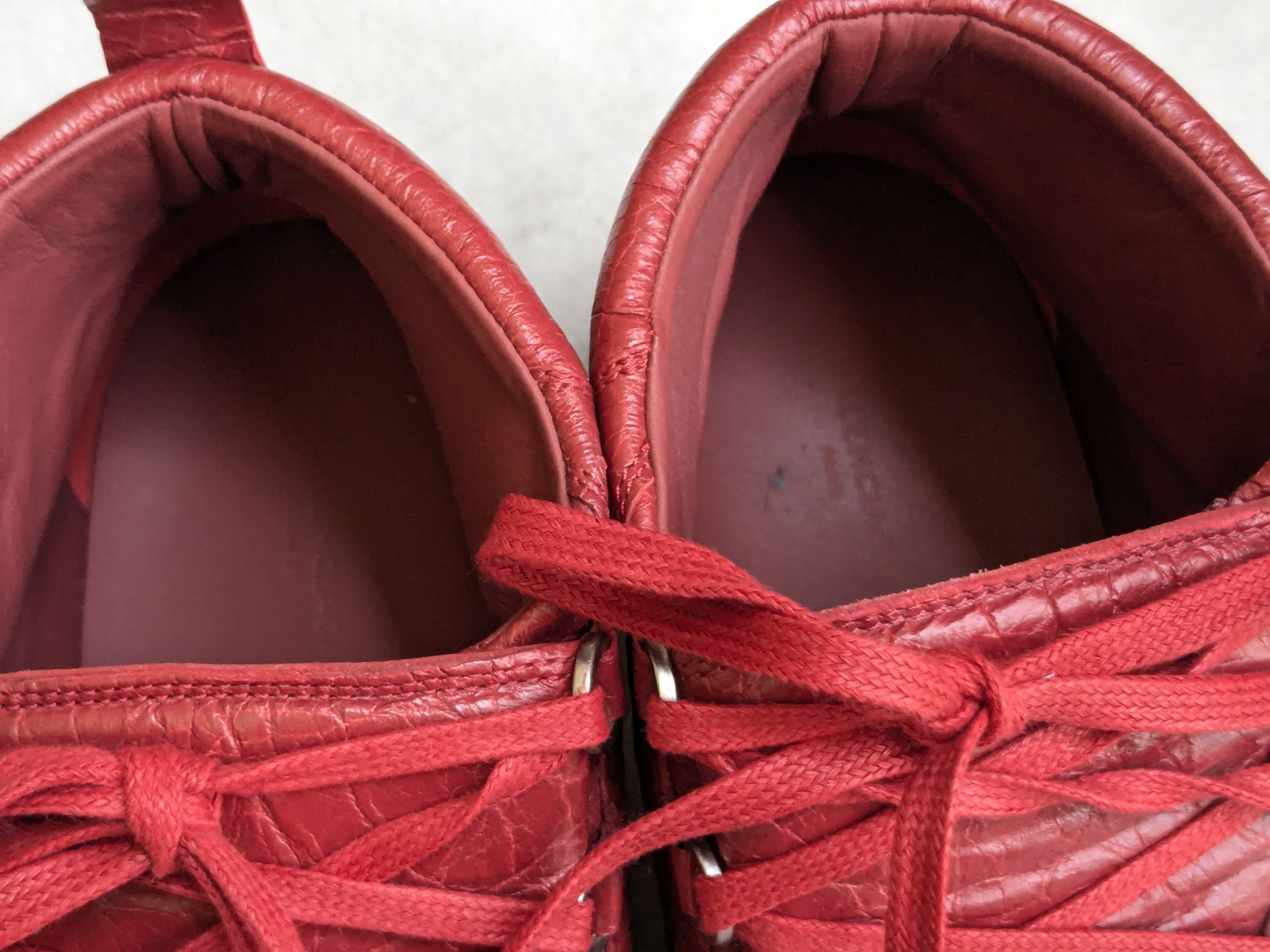 Balenciaga Balenciaga Arena Sneakers Red 14 High Tops Leather Size US 14 / EU 47 - 7 Thumbnail
