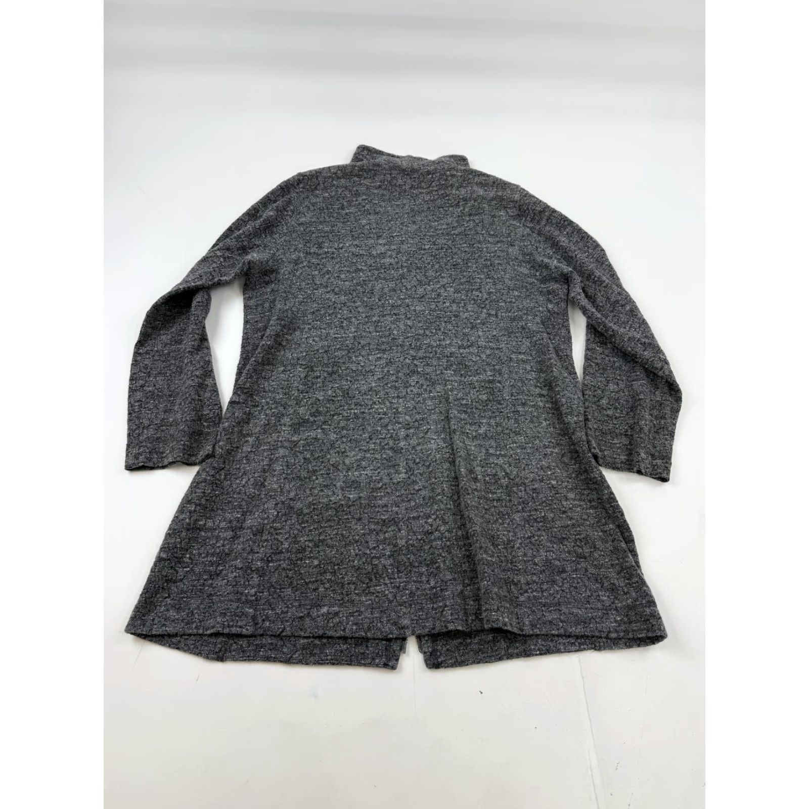 Eileen Fisher Eileen Fisher Jacket Womens L Gray Full Zip Collared 3/4 Sleeve Coatigan Knit Pockets Casual Workwear Size L / US 10 / IT 46 - 7 Thumbnail