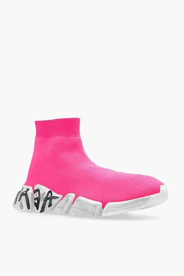 Balenciaga o1bcso1str1024 Speed 2.0 Graffiti Recycled knit Sneaker Size US 11 / IT 41 - 4 Thumbnail