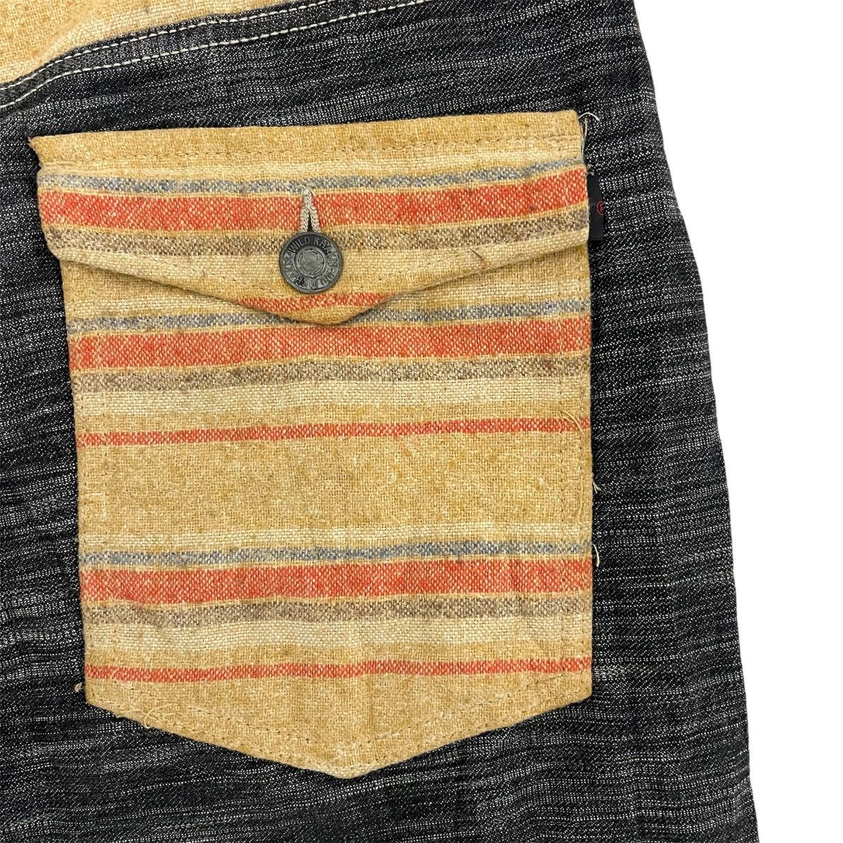 Vintage Vintage Wild Khakis Dark Grey Jeans Blanket Pocket Denim Size US 33 - 3 Thumbnail
