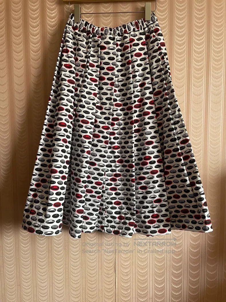Other Comme Des Garcons size XS Dark Black Polka Dot Stone Print Size 23" - 2 Thumbnail