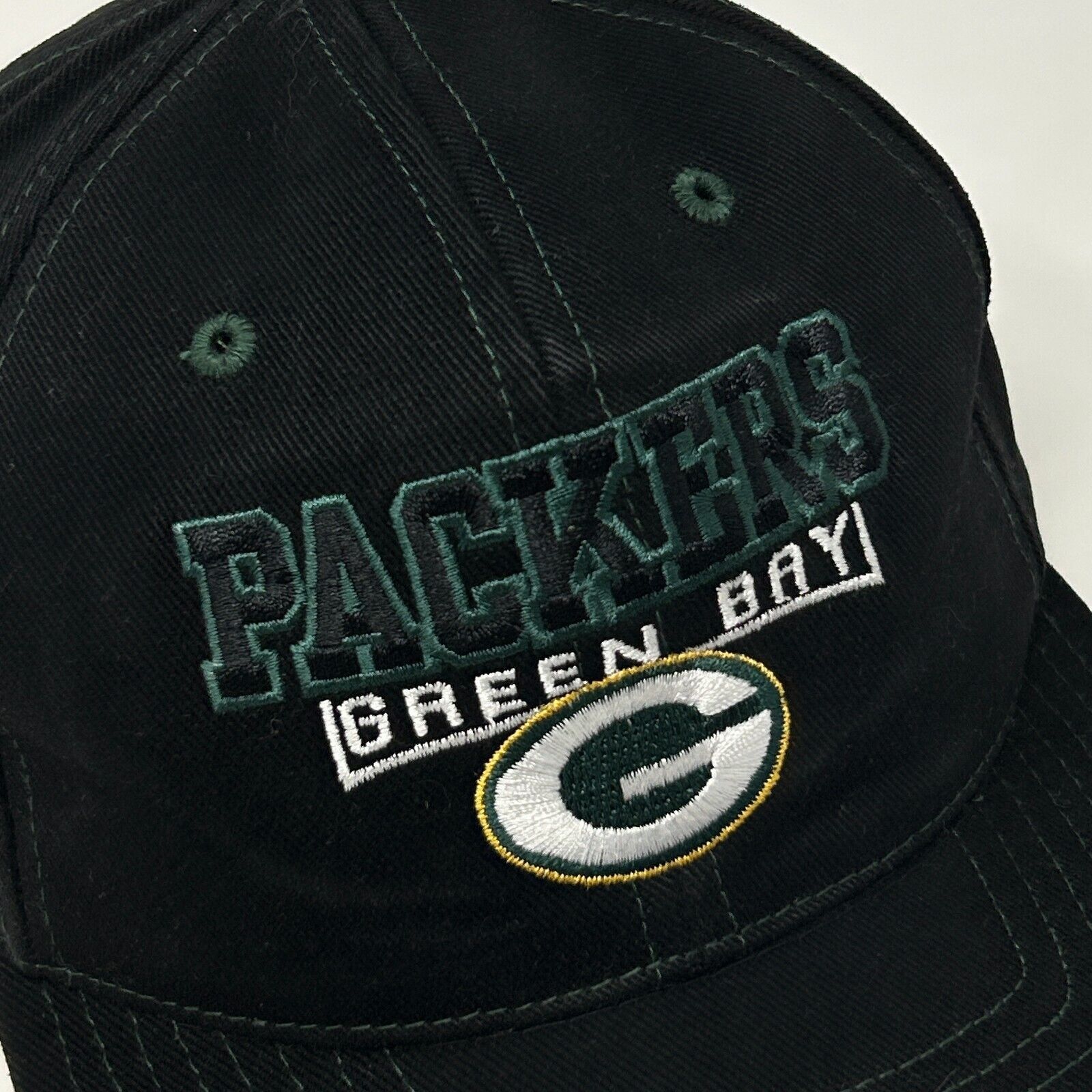 Pro Player Vintage 90s Green Bay Packers Hat Baseball Cap NFL Black Size ONE SIZE - 6 Thumbnail