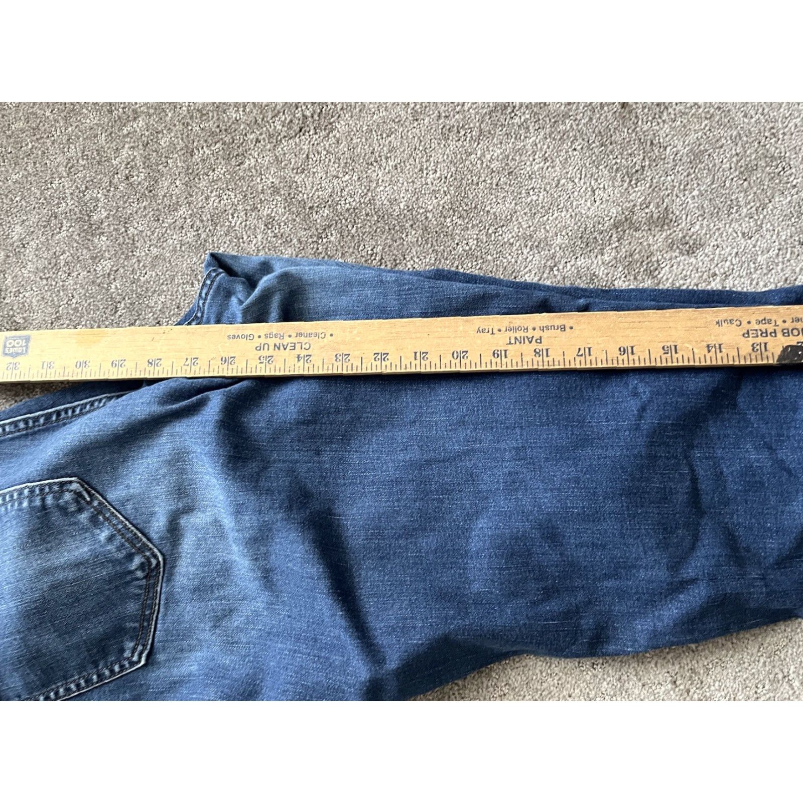 Vintage LC Lauren Conrad Jeans Modern Straight Distressed Denim 30x26 Blue Women's Size 6 Regular Stretch Size 28" / US 6 / IT 42 - 6 Thumbnail