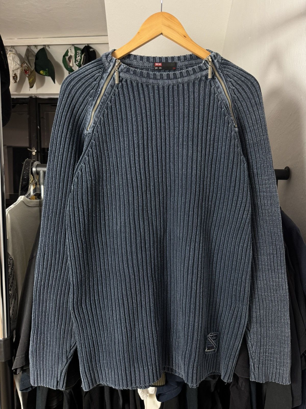 Diesel × Japanese Brand Diesel Washed Double Zip vintage hoodie opium muscle fit Size US XXL / EU 58 / 5 - 12 Thumbnail