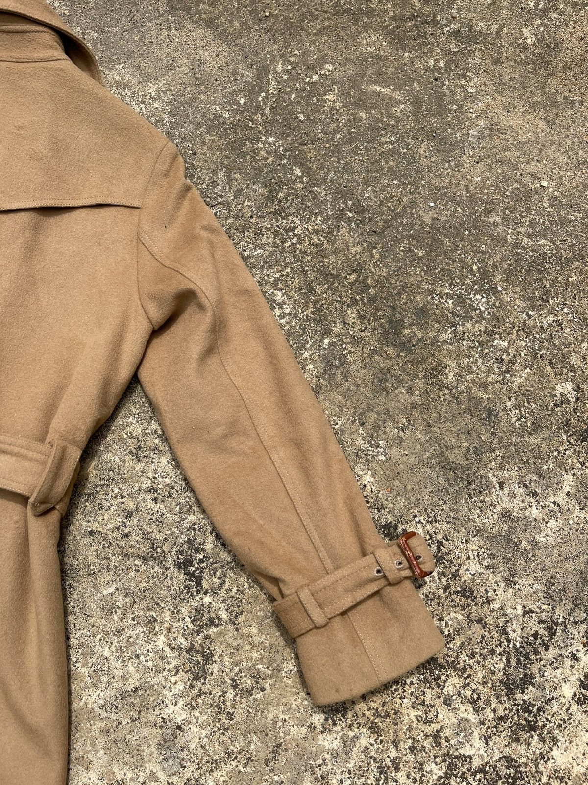 Designer Michel Beaudouin Camel Wool Trench Coat (Unisex) M Size M / US 6-8 / IT 42-44 - 14 Thumbnail