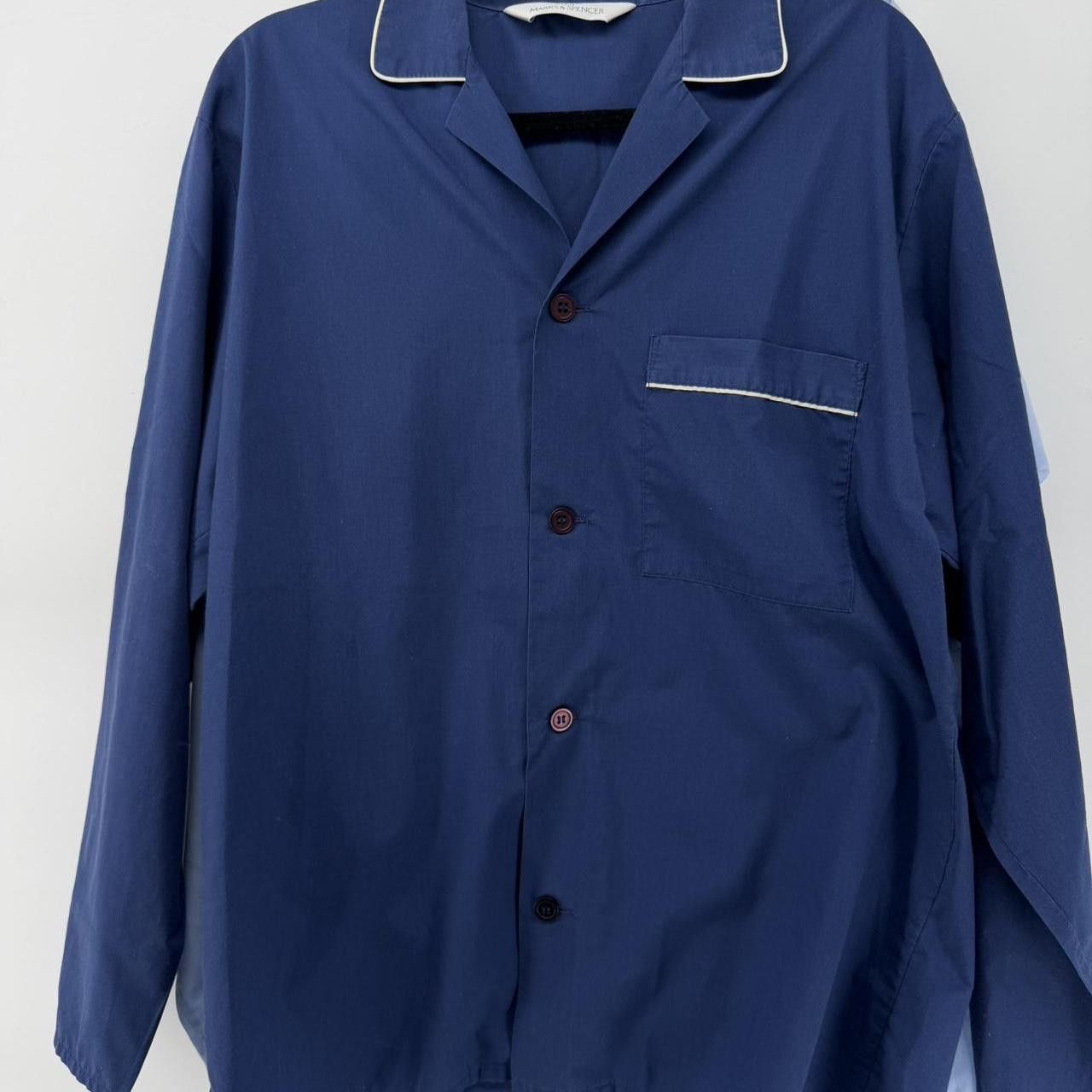 Marks & Spencer Vintage St Michael Marks & Spencer Pajama Tops Lot of 2 Blue Size US M / EU 48-50 / 2 - 8 Thumbnail