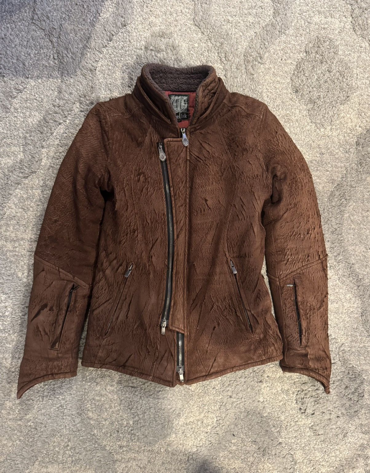 Obelisk Obelisk Blistered Leather Fur Jacket Size US S / EU 44-46 / 1 - 5 Thumbnail