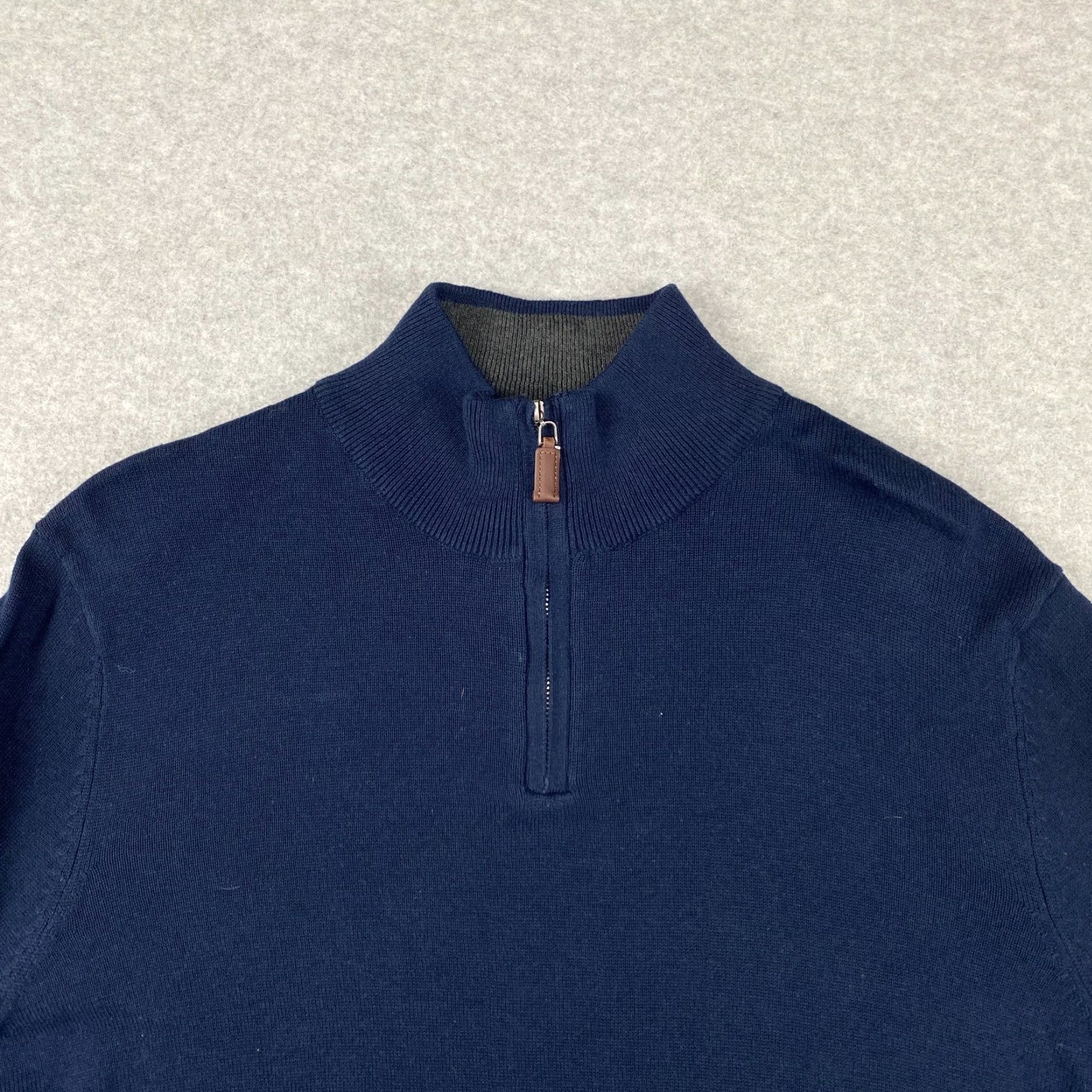 Vintage Telluride Clothing Company Sweater Mens Large L Navy 1/4 Zip Knit Long Sleeve Blue Cotton Knit Pullover Shirt Mens L Knit Logo Modern 90s? Size US L / EU 52-54 / 3 - 2 Thumbnail