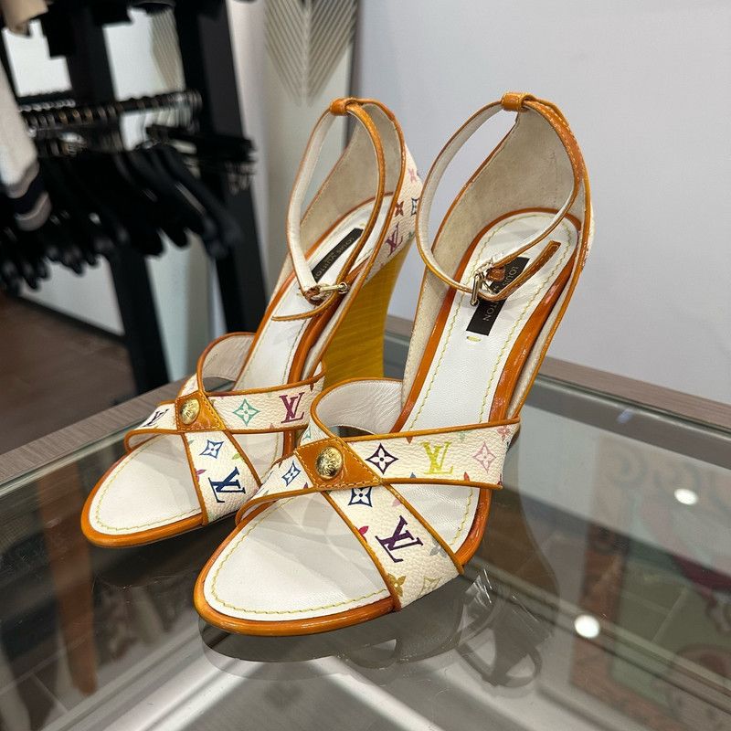 Louis Vuitton Louis Vuitton Colorful Heels for Women 0079 Size US 7 / IT 37 - 1 Thumbnail