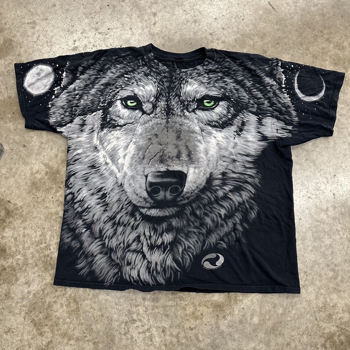 Liquid Blue Vintage Wolf Shirt Mens Extra Large Black Liquid Blue Nature Size US XL / EU 56 / 4 - 1 Thumbnail