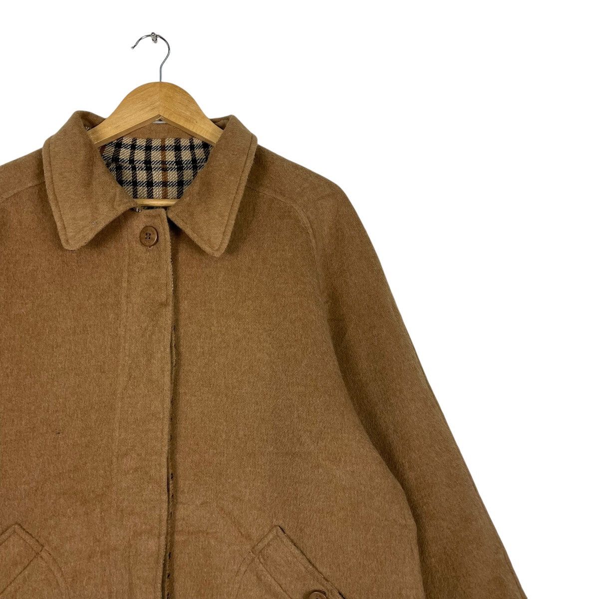 DAKS × Japanese Brand × Vintage 💥90s DAKS LONDON REVERSIBLE BUTTON WOOL JACKET Size US L / EU 52-54 / 3 - 6 Thumbnail