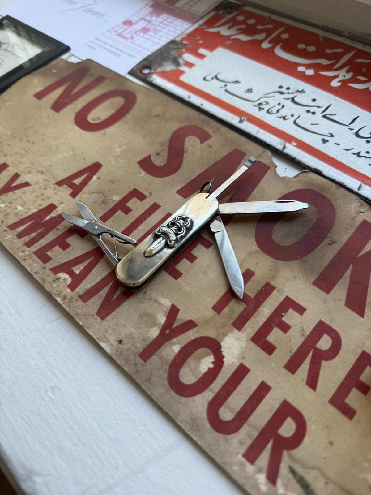 Chrome Hearts 🚭CHROME GRAIL🚭.925 SILVER DAGGER POCKET KNIFE MULTI TOOL Size ONE SIZE - 7 Thumbnail