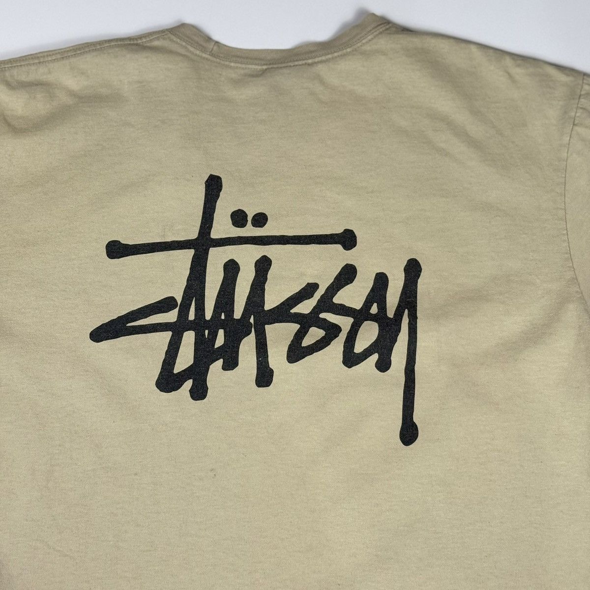 Stussy Script Tee Tan army Size US XL / EU 56 / 4 - 8 Thumbnail