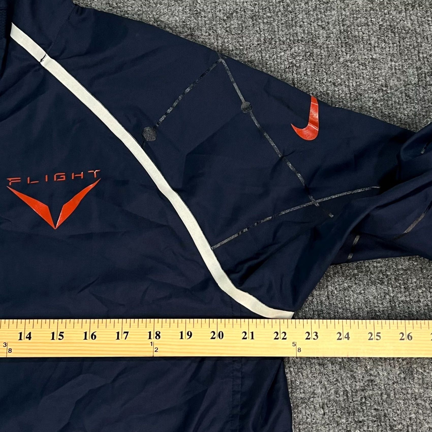Nike VINTAGE Nike Flight Jacket Mens Medium Blue Windbreaker Lightweight Casual Sports Wind-Resistant Pockets Zipper Merrow Logo Size US M / EU 48-50 / 2 - 6 Thumbnail