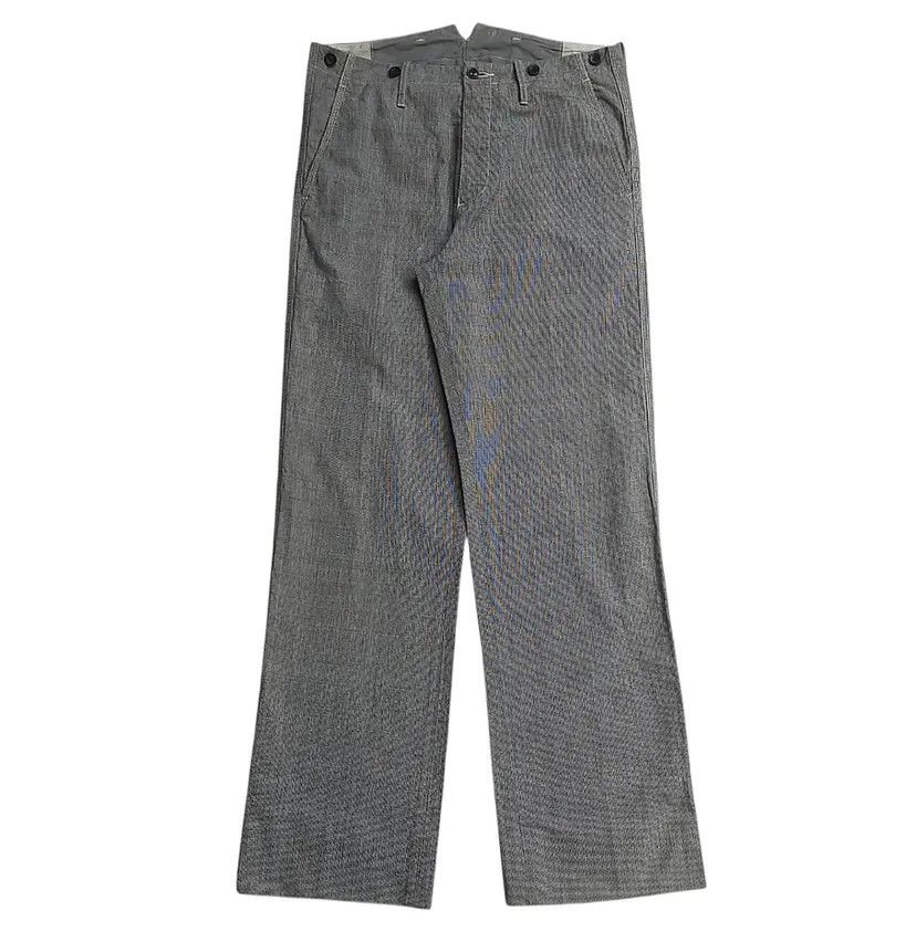 J.S. Homestead × Nigel Cabourn Journal Standard Homestead Suspenders Button Stripe Pants Size US 31 - 1 Thumbnail