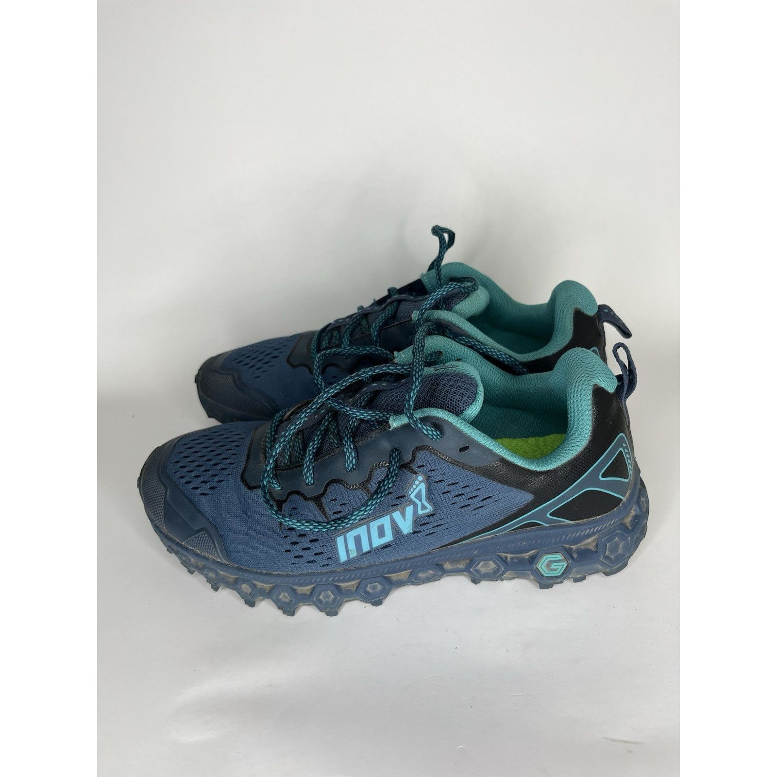 8 by YOOX inov 8 Blue Synthetic Athletic Gym Running Lace Up Shoes Wom Size US 9 / IT 39 - 7 Thumbnail