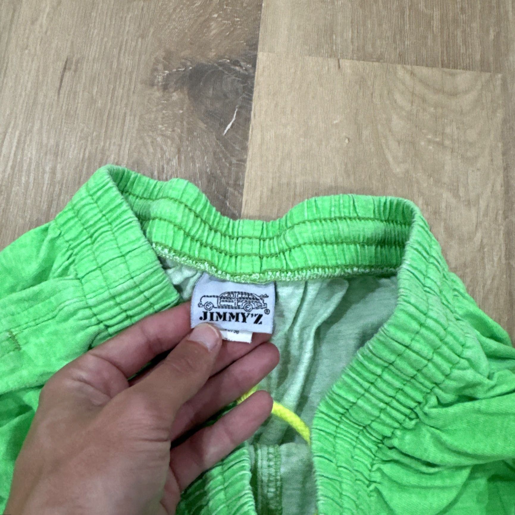 Vintage VINTAGE Jimmy'Z Shorts Mens XL 80s Neon Green Cotton Elastic Drawstring Surf Beach Canvas Chino Casual 80s Mens Size US 36 / EU 52 - 5 Thumbnail