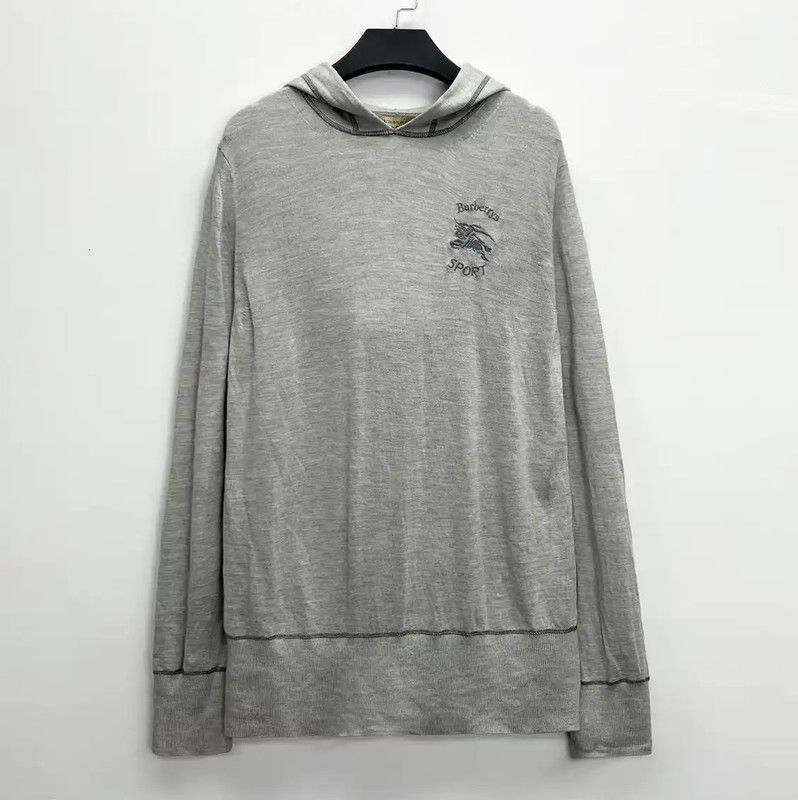 Burberry Burberry Grey Silk Blend Hoodie for Women Size M / US 6-8 / IT 42-44 - 1 Thumbnail