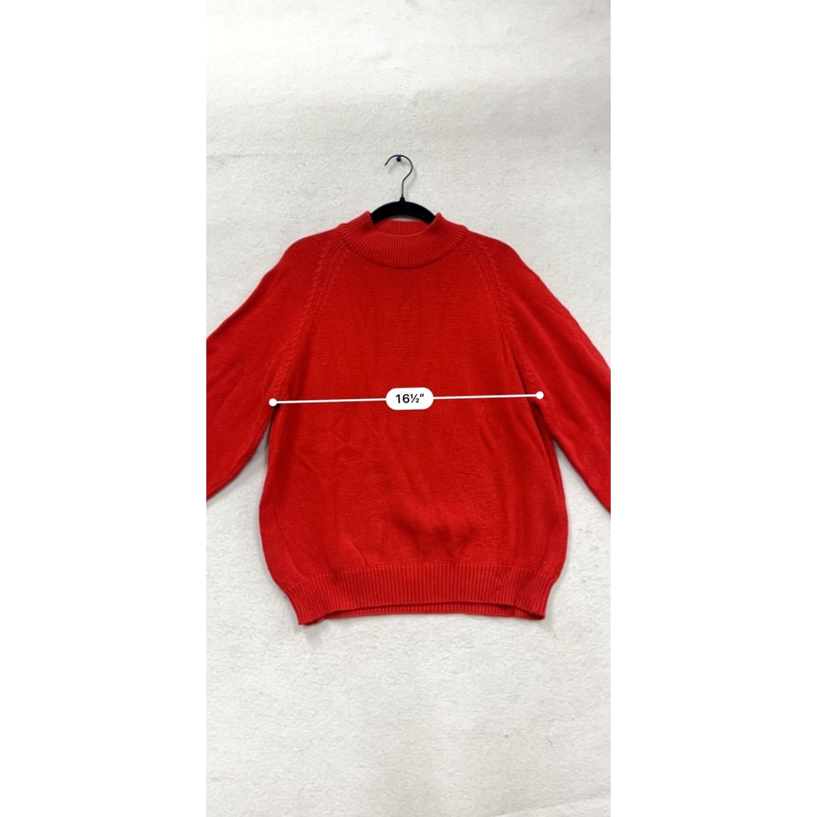 Vintage VINTAGE American Weekend Sweater Shirt Womens L Red 100% Cotton Knit Turtleneck Long Sleeve Wool? Size L / US 10 / IT 46 - 8 Thumbnail