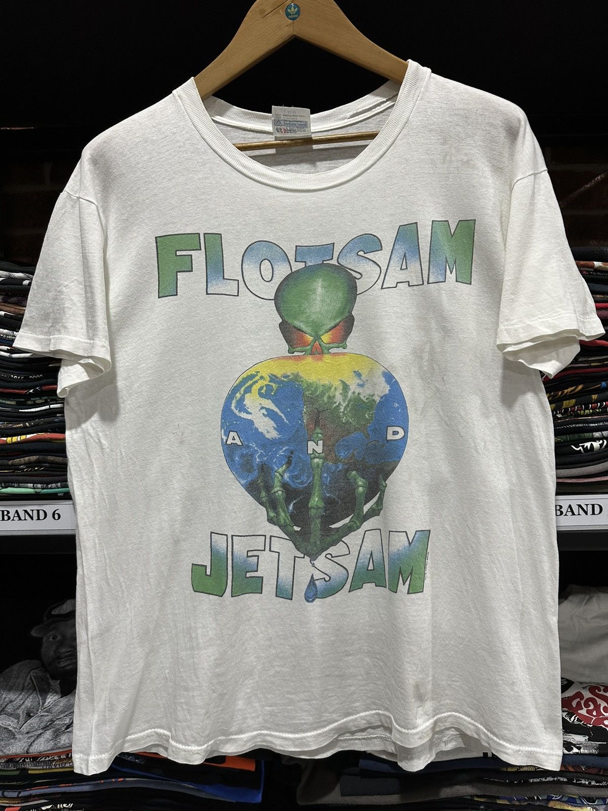 Band Tees Thrashed Vintage 90s Flotsam And Jetsam World Tour Tee Size US L / EU 52-54 / 3 - 1 Thumbnail