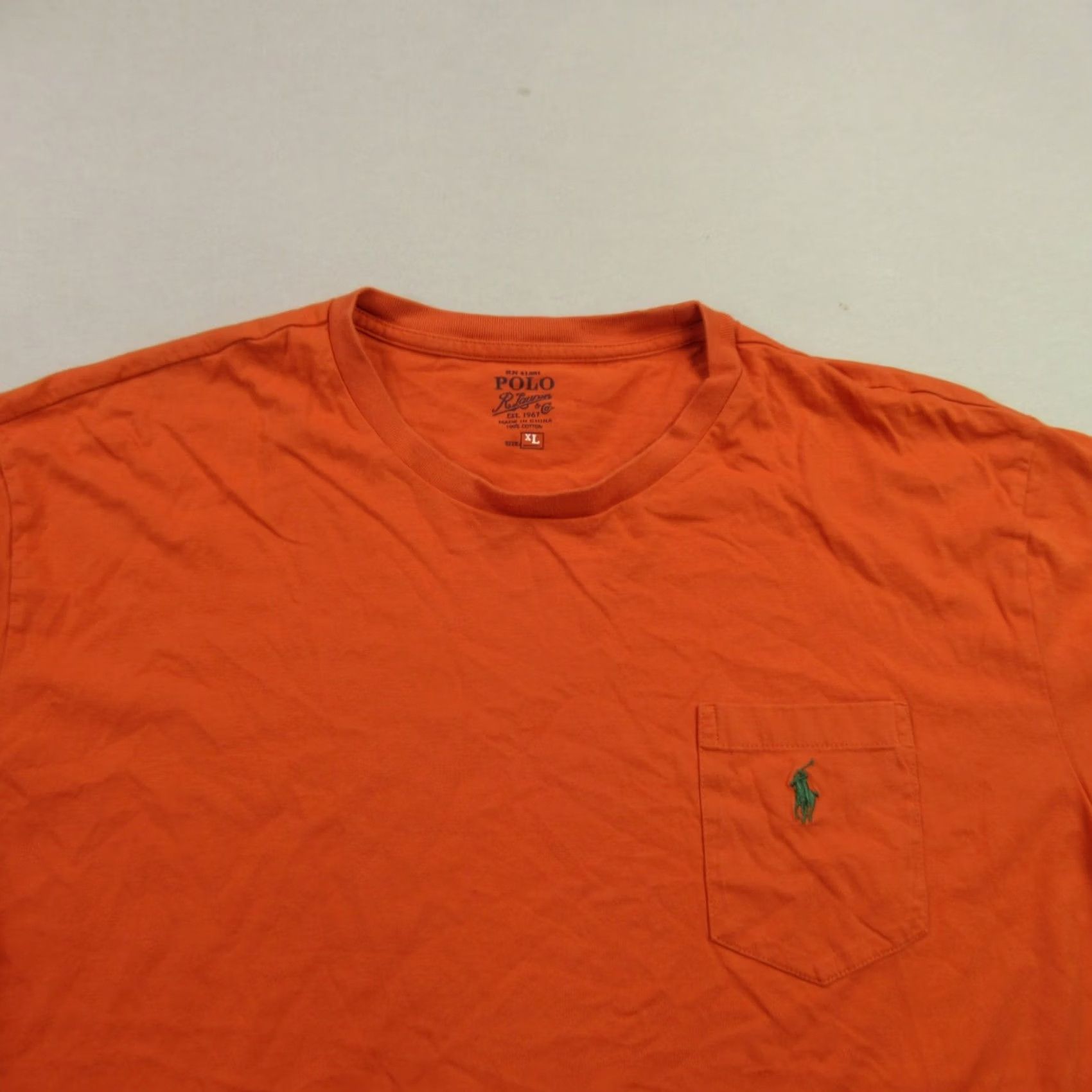 Polo Ralph Lauren Polo Ralph Lauren Shirt Mens XL Short Sleeve Orange Crew Neck Lightweight Shirt Size US XL / EU 56 / 4 - 3 Thumbnail