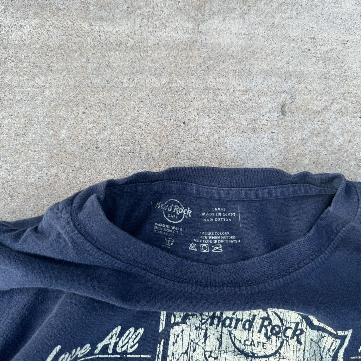Affliction × Hard Rock Cafe × JNCO Vintage Y2K Blue Embroidered Hard Rock Graphic Tee Large Size US L / EU 52-54 / 3 - 4 Thumbnail