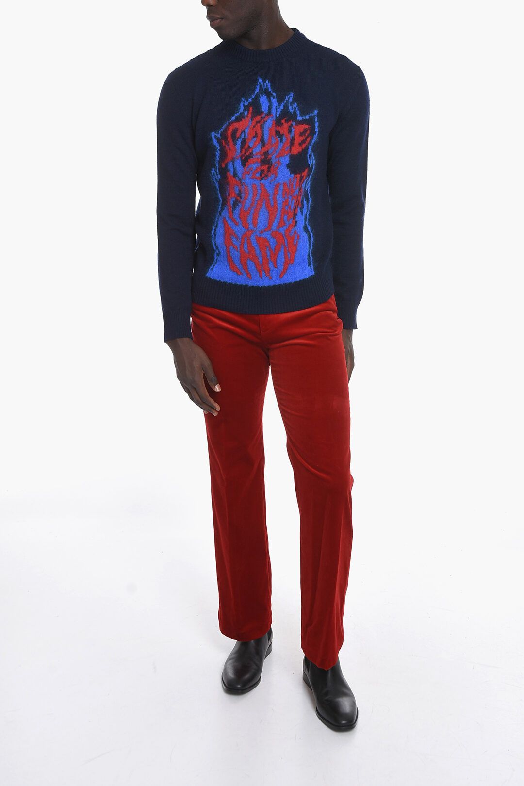 Lanvin o1y0225 Crewneck Sweater in Multicolor Size US L / EU 52-54 / 3 - 4 Thumbnail
