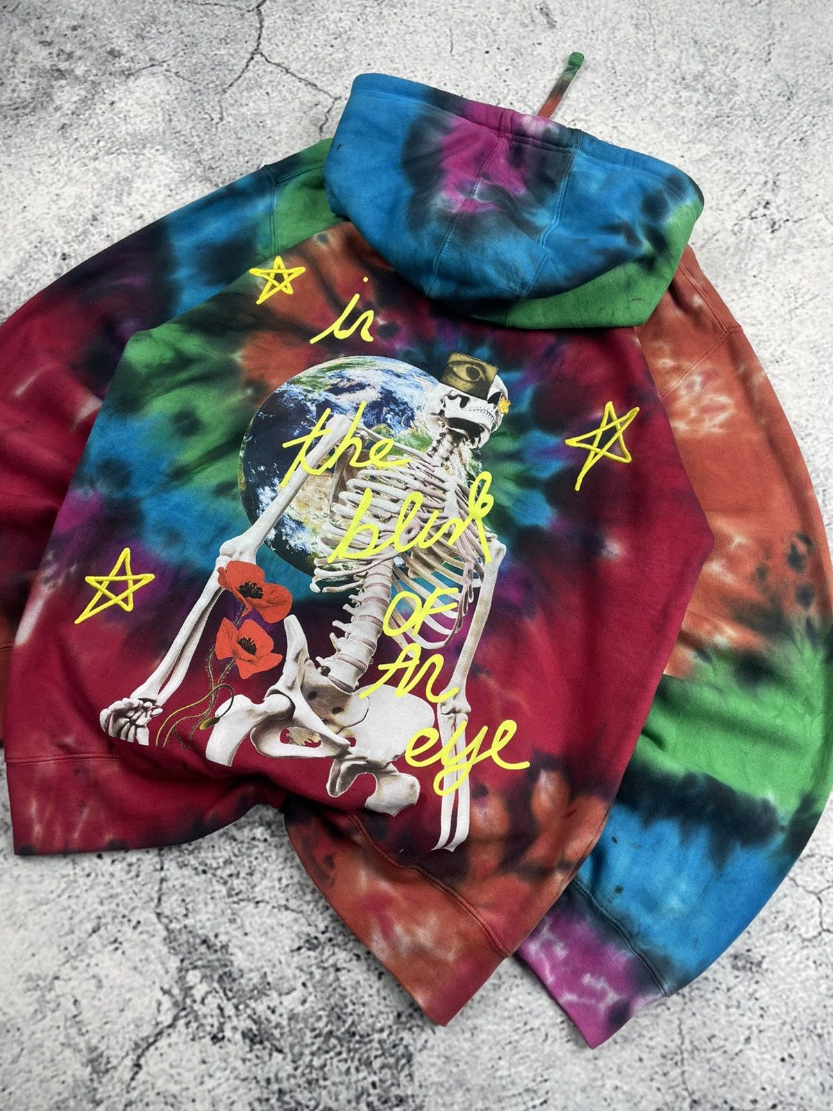 Travis Scott Astroworld L Europa 2019 Tour Tie-Dye Hoodie Streetwear Size US L / EU 52-54 / 3 - 1 Thumbnail