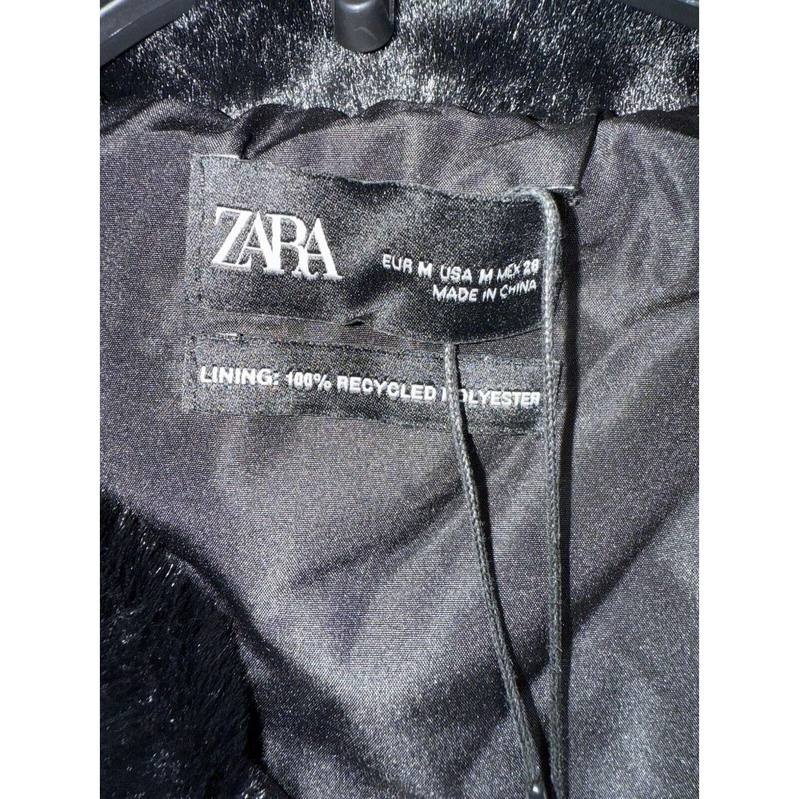 Zara Zara Faux Fur Bomber Jacket Black Coat Women’s Medium Parka Size M / US 6-8 / IT 42-44 - 3 Thumbnail