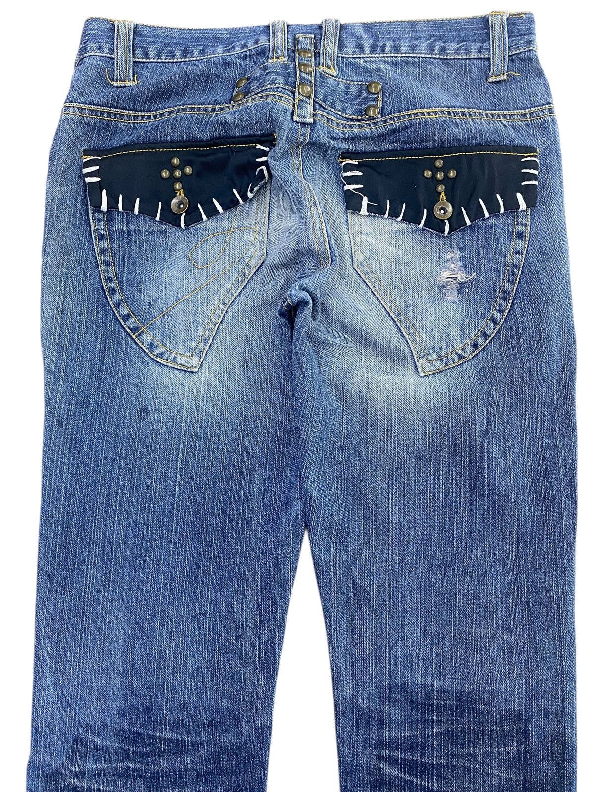 Japanese Brand Japanese Brand Whiskers Faded Wash Style Straight Cut Jeans Size US 32 / EU 48 - 4 Thumbnail