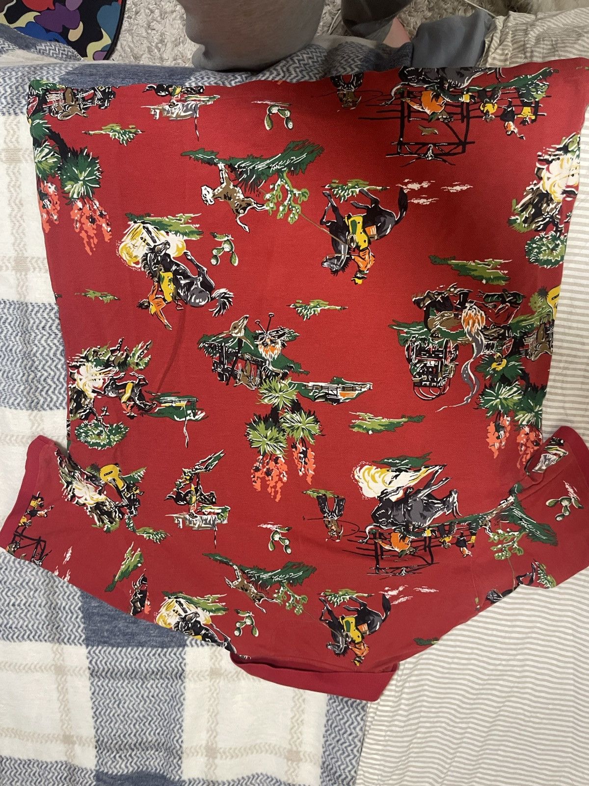 Polo Ralph Lauren Ralph Lauren Red Polo shirt western printed design RARE Size US XXL / EU 58 / 5 - 4 Thumbnail