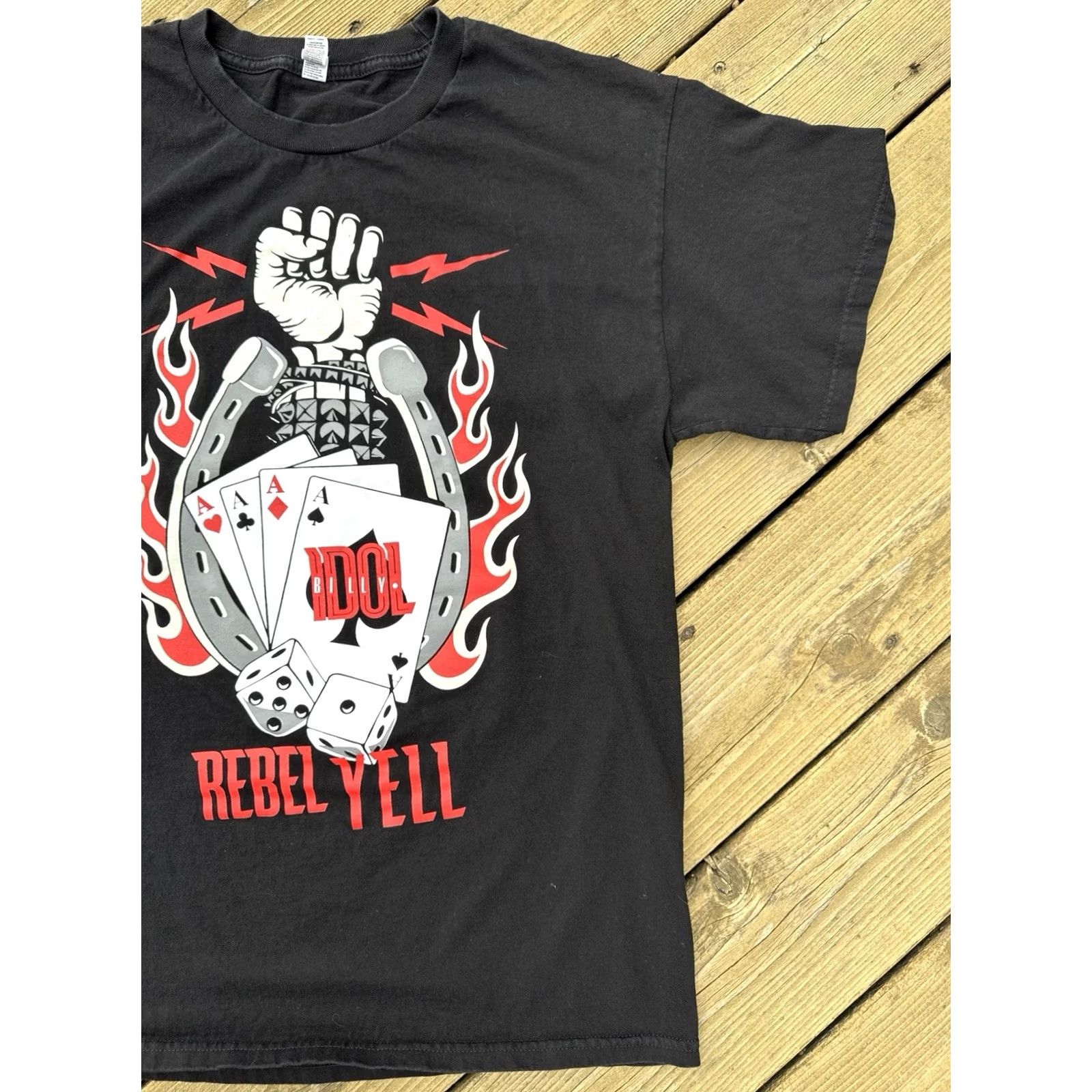AAA Billy Idol Rebel Yell T Shirt Rock Band Tee Black Graphic L Mens Size US L / EU 52-54 / 3 - 3 Thumbnail