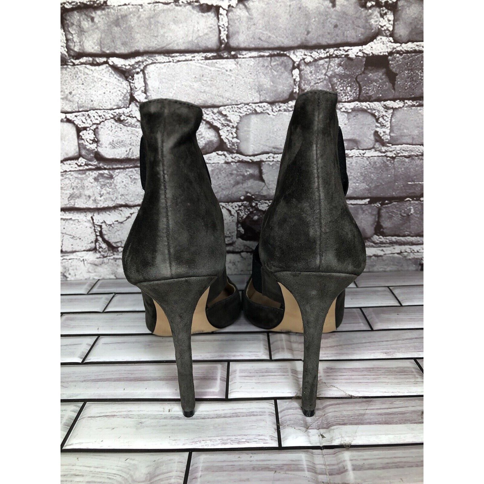 Vince Camuto Vince Camuto Nigel Charcoal Gray Suede Elastic Pointed Toe H Size US 9 / IT 39 - 4 Thumbnail