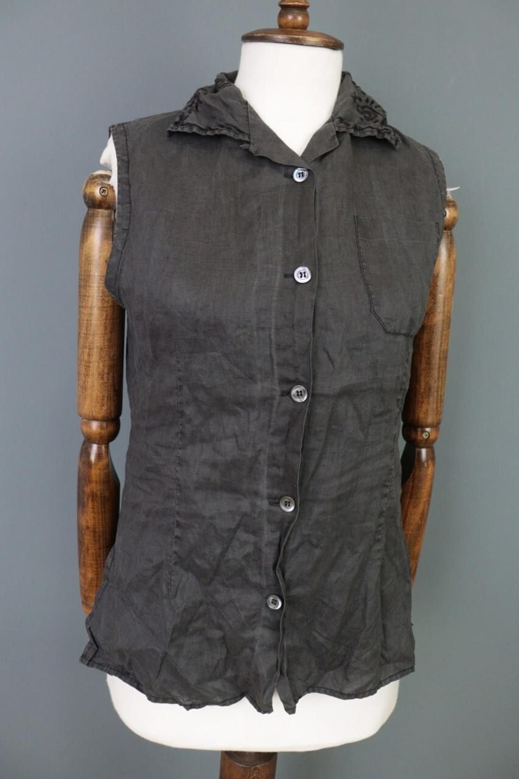 Romeo Gigli Romeo Gigli Milano Brown Button Down Blosue Shirt Size 42 Size M / US 6-8 / IT 42-44 - 2 Thumbnail