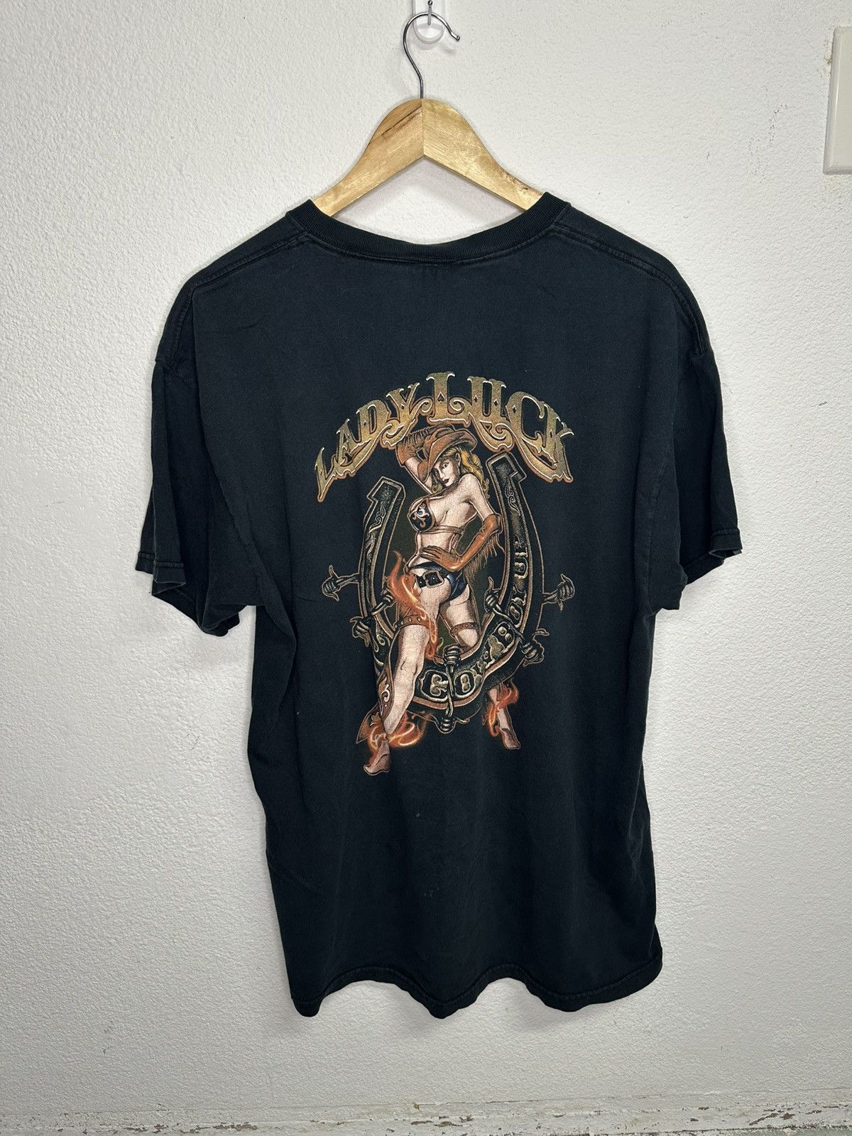 Fruit Of The Loom Vintage Cowgirl Flames Western T-Shirt Size US XL / EU 56 / 4 - 1 Thumbnail