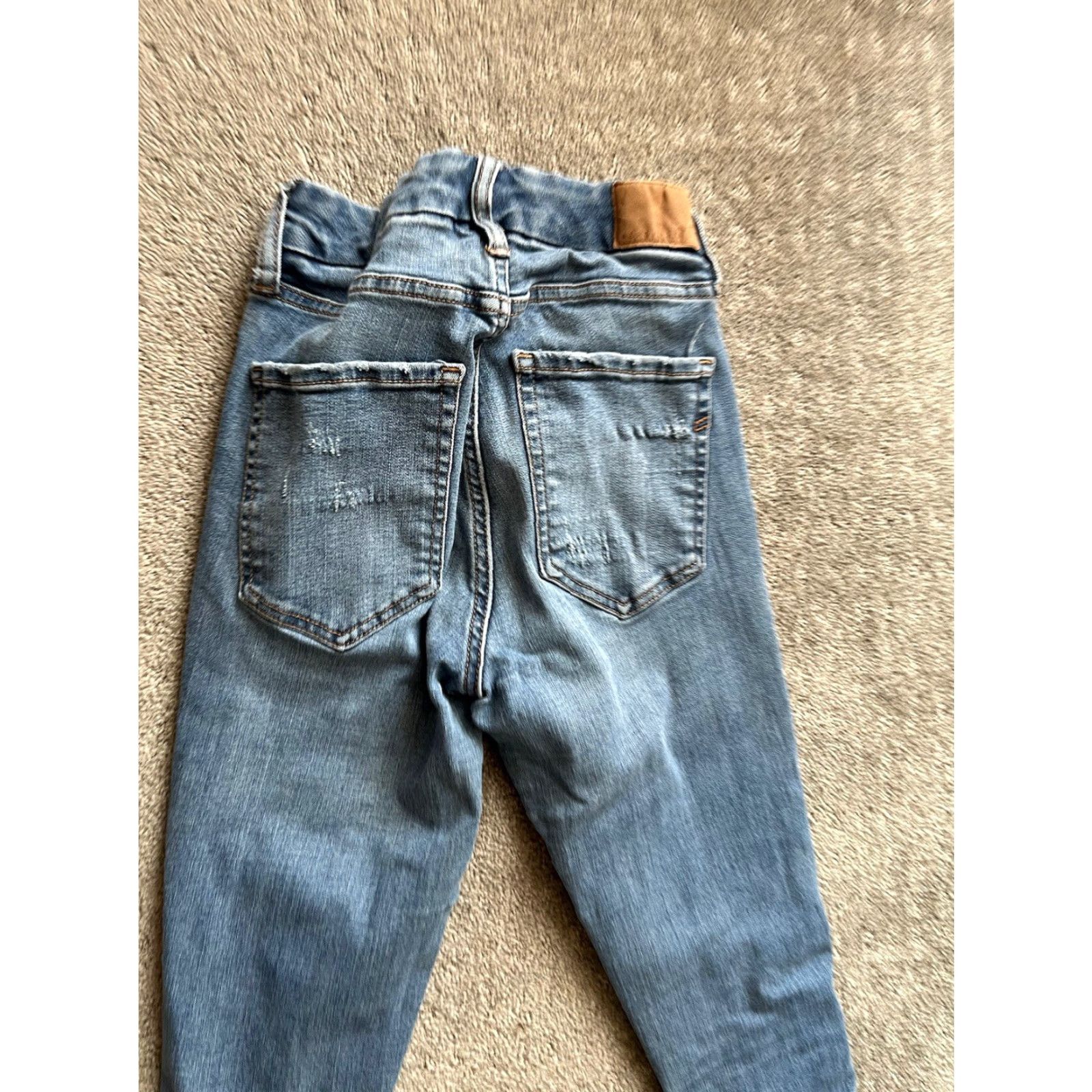 Vintage Aéropostale Jeans 00 Hi Rise Distressed Stretch Denim 5-Pocket Blue Regular Womens Size 24" / US 00 / IT 34 - 2 Thumbnail