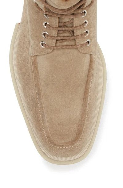 Christian Louboutin o1s1wg111024 Suede Lace up Boots in Light Brown & Red Size US 12 / EU 45 - 5 Thumbnail