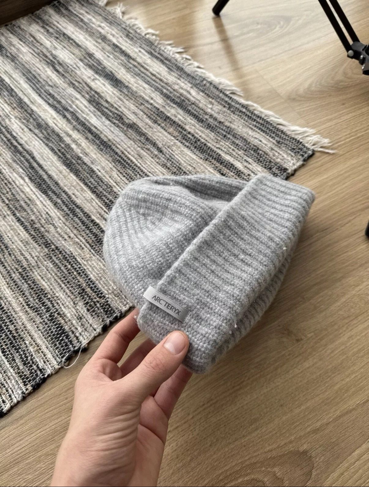 Arc'teryx Arcteryx Vintage chunky ktitted wool gray beaniea Hat 90s Size ONE SIZE - 3 Thumbnail