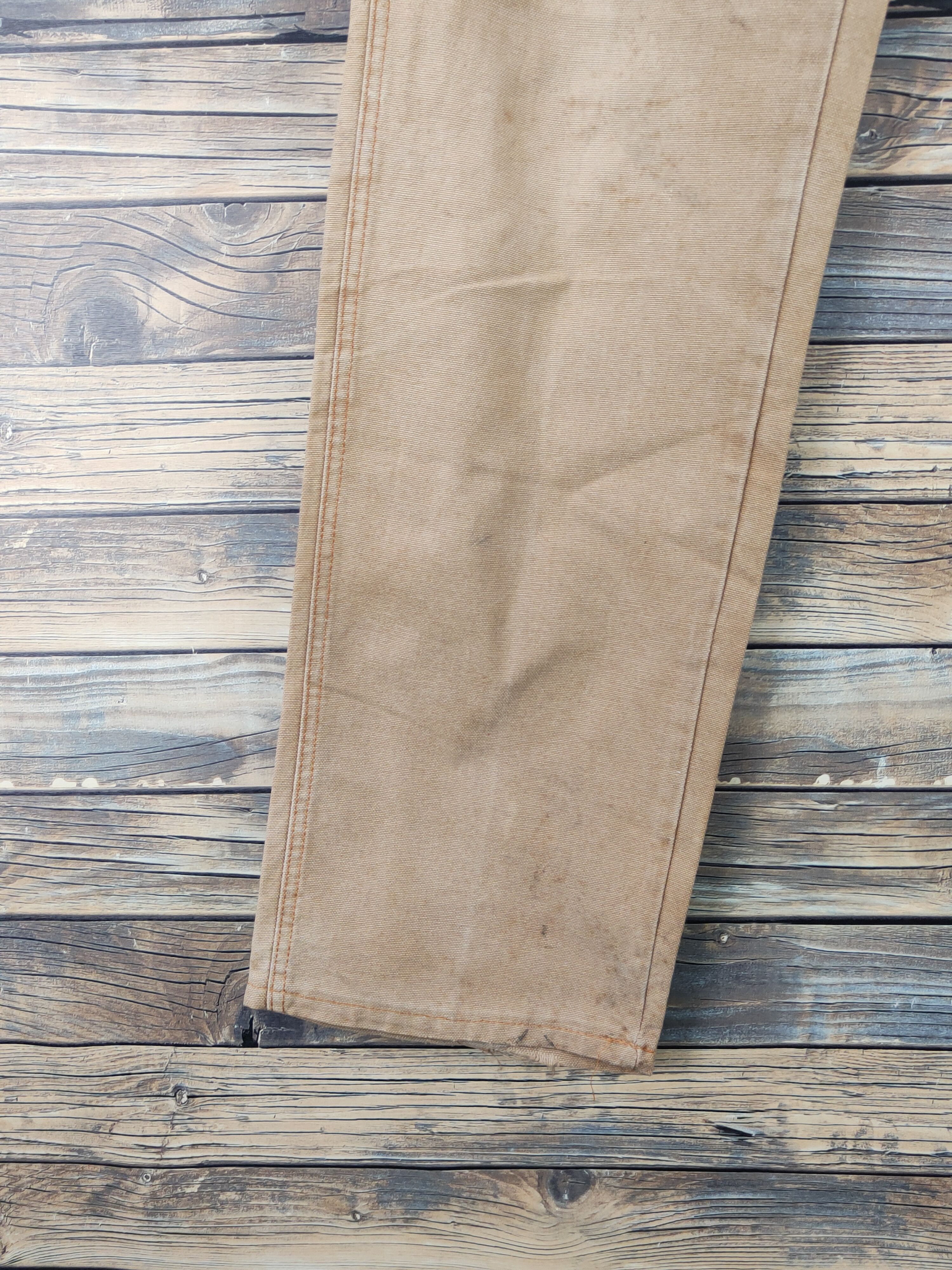 Vintage Collegiate Brown leather back vintage Casual Pants #W1585 Size US 28 / EU 44 - 4 Thumbnail
