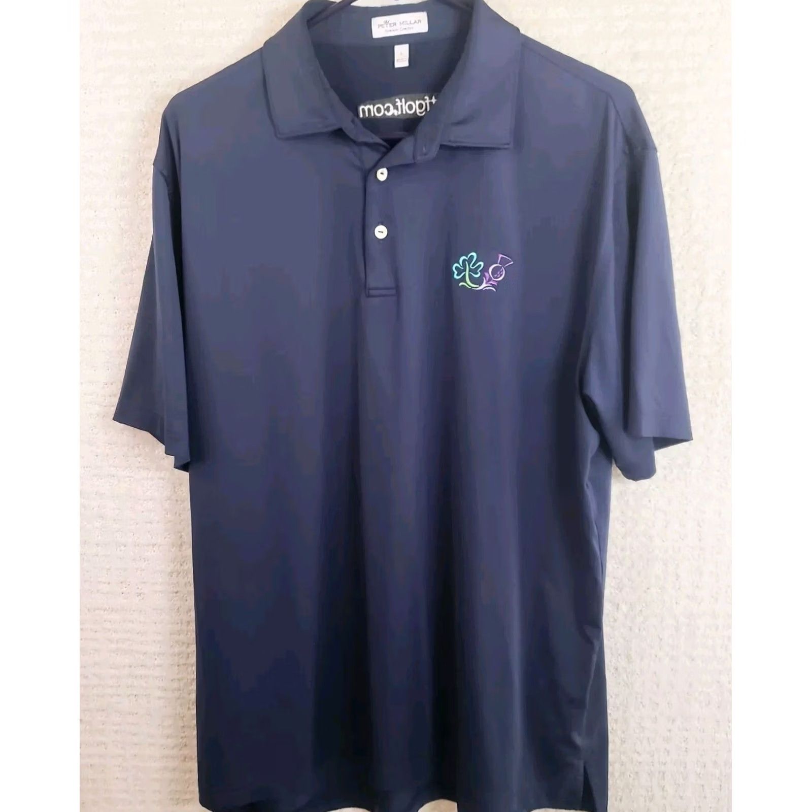 Peter Millar Peter Millar Polo Shirt Mens L Blue Short Sleeve Summer Comfort Golf Size US L / EU 52-54 / 3 - 2 Thumbnail