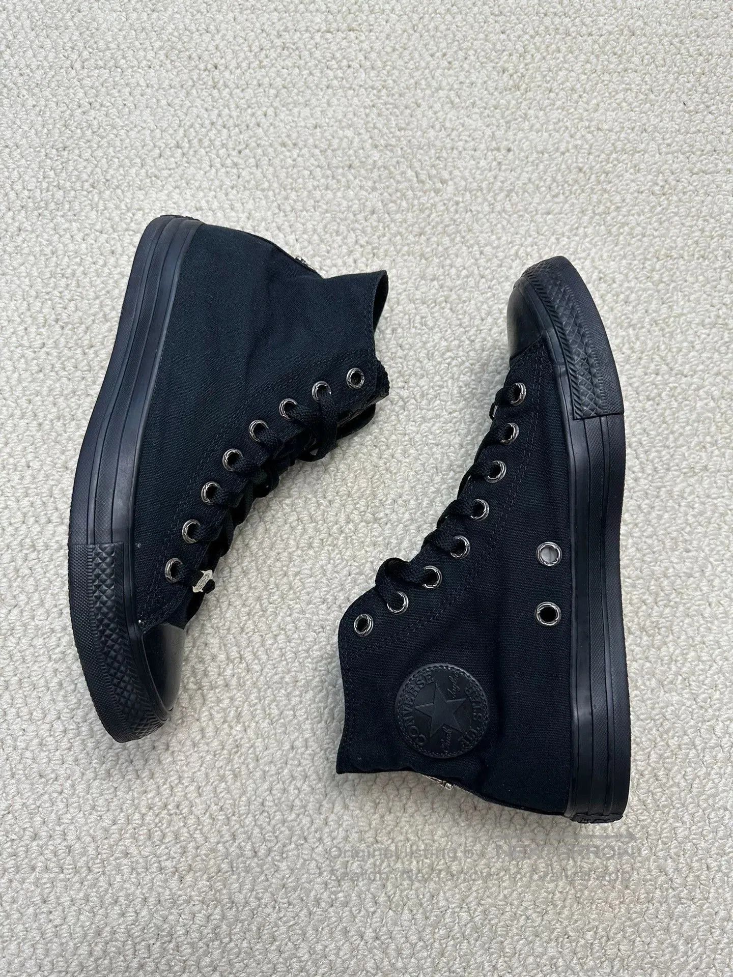 Chrome Hearts Chrome Hearts Converse All Black Sneakers. Size US 9.5 / EU 42-43 - 5 Thumbnail
