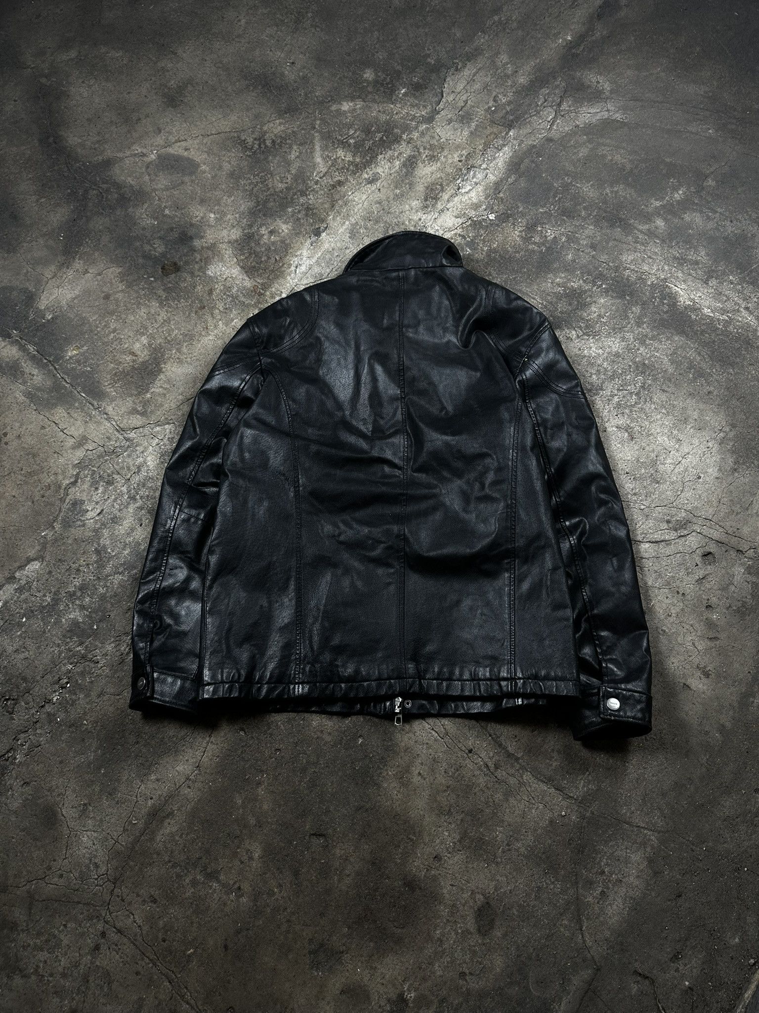 Mustang Vintage Mustang Waxed Leather Biker Bomber Jacket Size US L / EU 52-54 / 3 - 5 Thumbnail