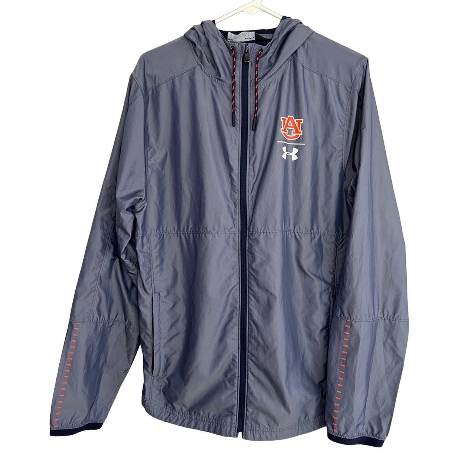 Large AUBURN Under Armour Team Issued Sideline Windbreaker Orange factory Men’s L NCAA