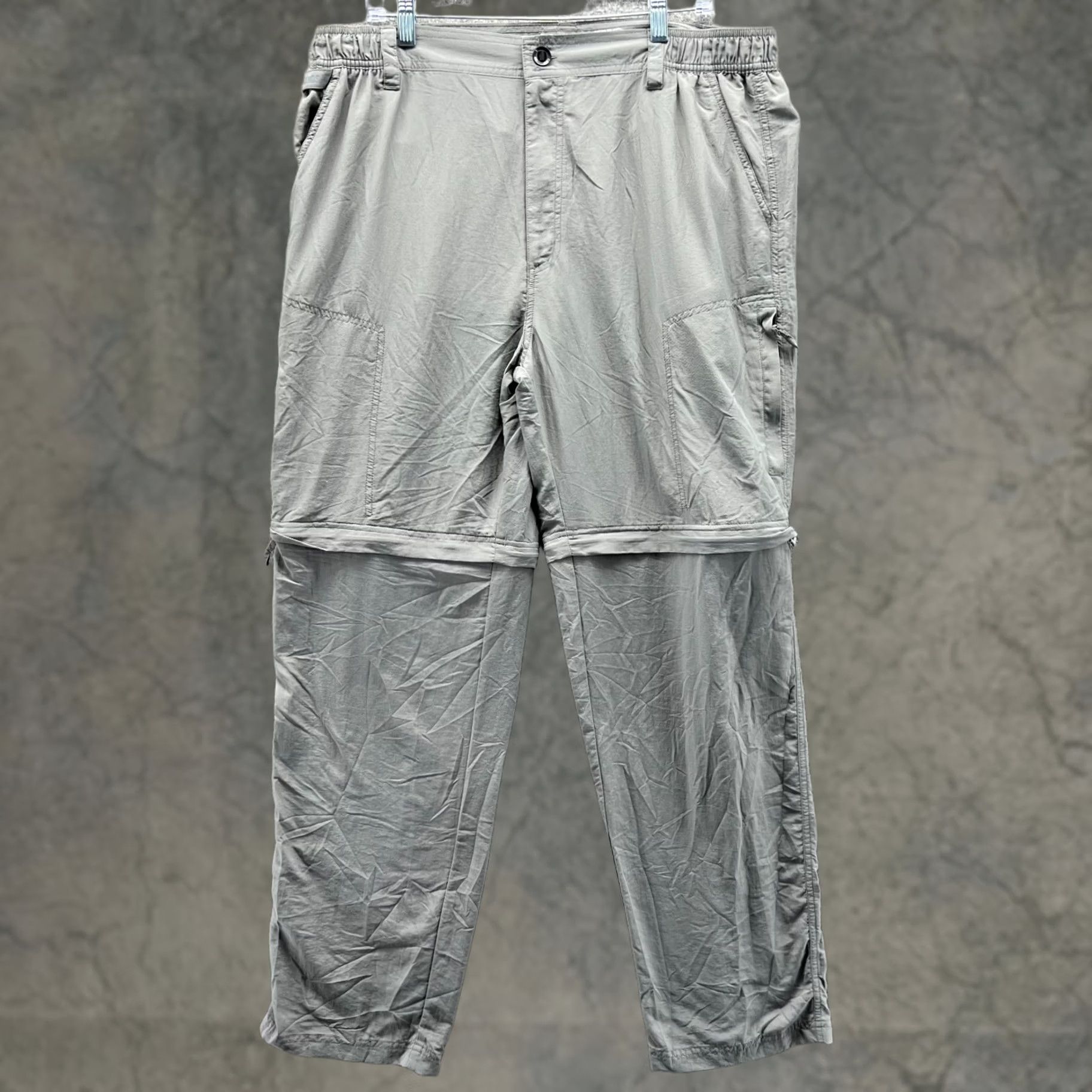 Vintage Reel Legends Pants Mens XL Gray 2 in 1 Shorts Convertible Nylon Outdoors Straight Leg Cotton? Size US 36 / EU 52 - 1 Thumbnail