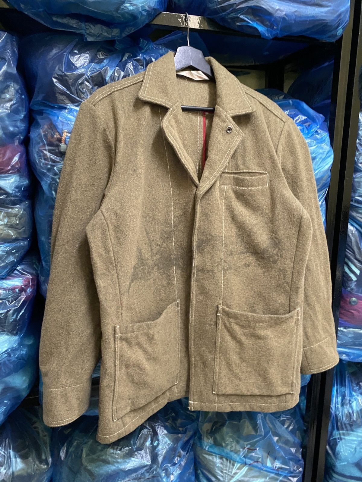 Vintage Japanese Wool Blend Field Jacket Brown Olive Workwear Style Size US M / EU 48-50 / 2 - 6 Thumbnail